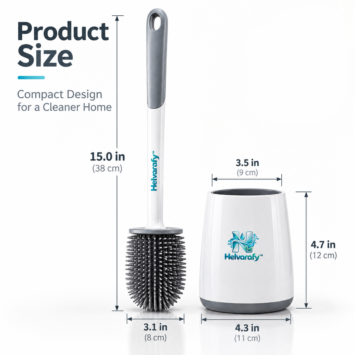 Helvarafy™ PureSilk Silicone Toilet Brush Set - image 2