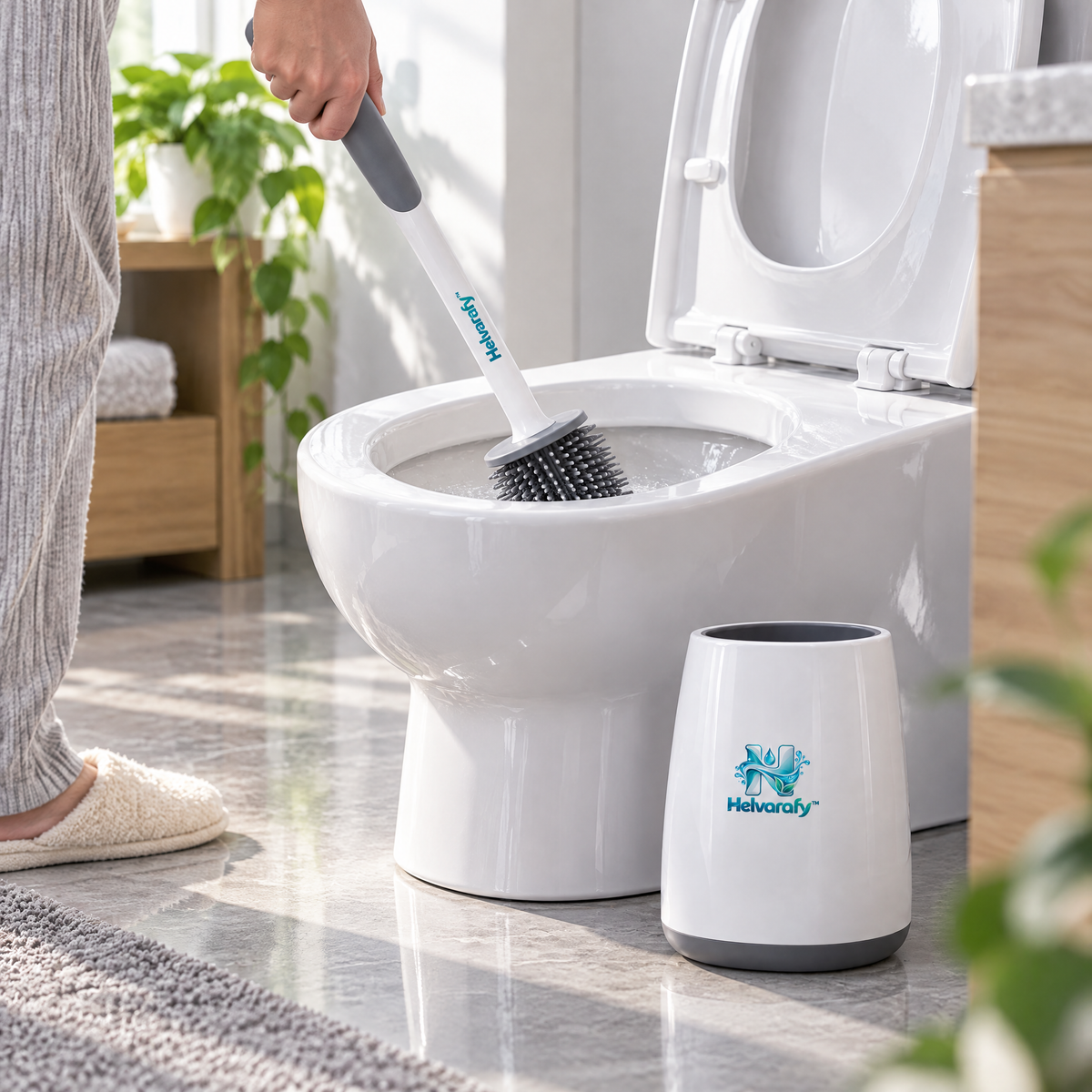 Helvarafy™ PureSilk Silicone Toilet Brush Set - image 4