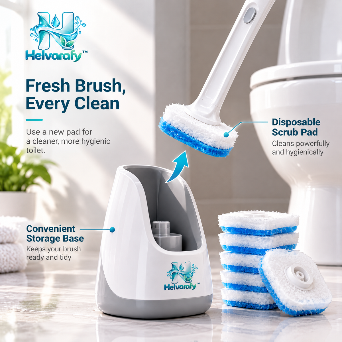 Helvarafy™ FreshClean Disposable Toilet Brush System - image 5
