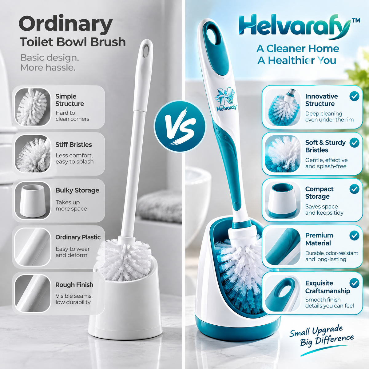 Helvarafy™ AquaClean Precision Toilet Bowl Brush - image 5