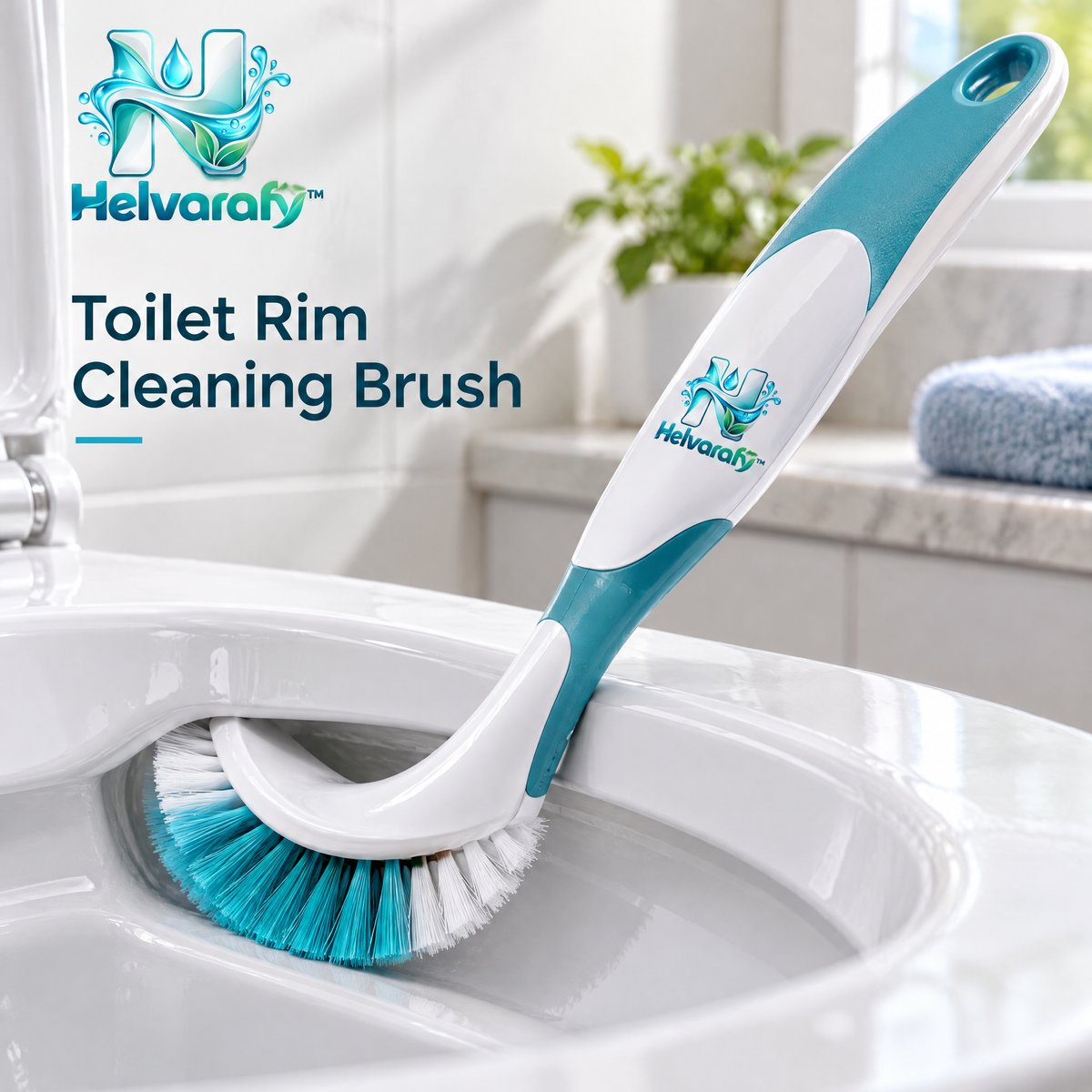 Helvarafy™ EdgeReach Toilet Rim Cleaning Brush - image 1