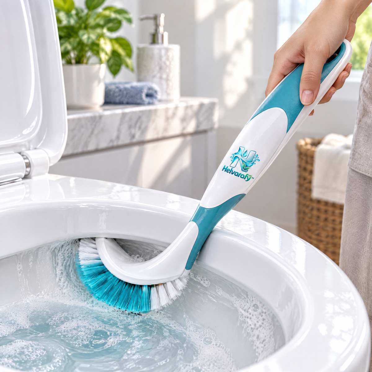 Helvarafy™ EdgeReach Toilet Rim Cleaning Brush - image 3