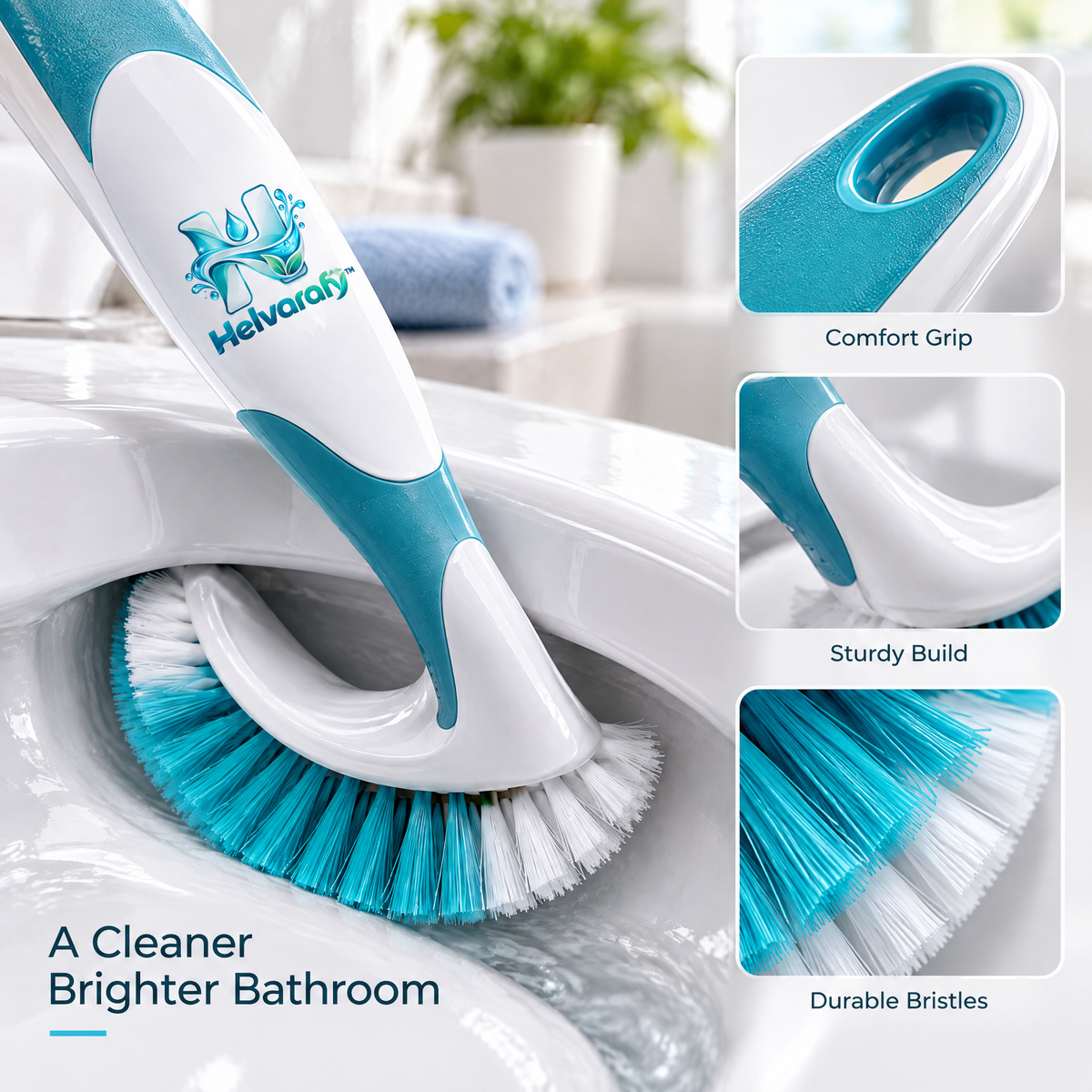 Helvarafy™ EdgeReach Toilet Rim Cleaning Brush - image 4