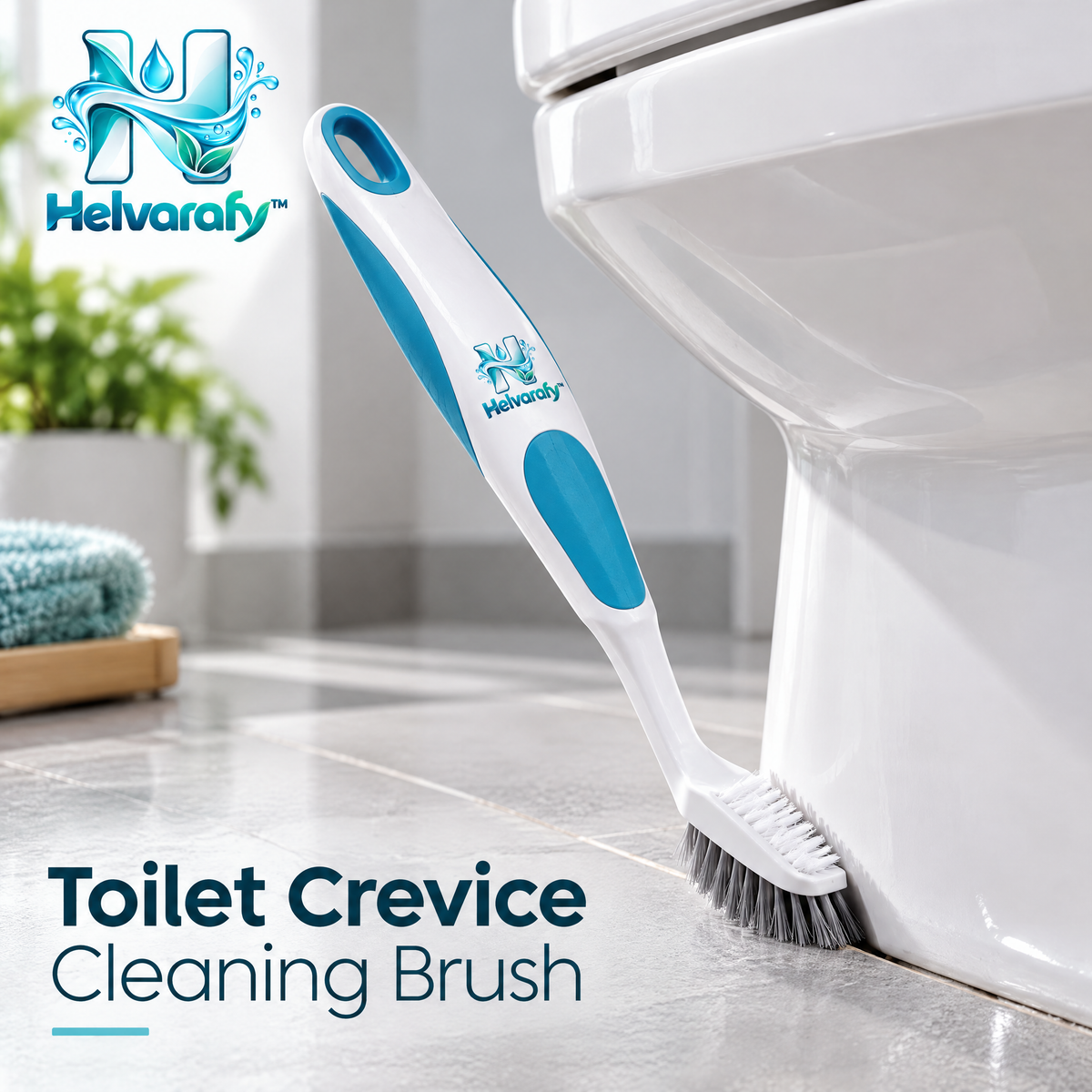 Helvarafy™ SlimReach Toilet Crevice Cleaning Brush - image 1