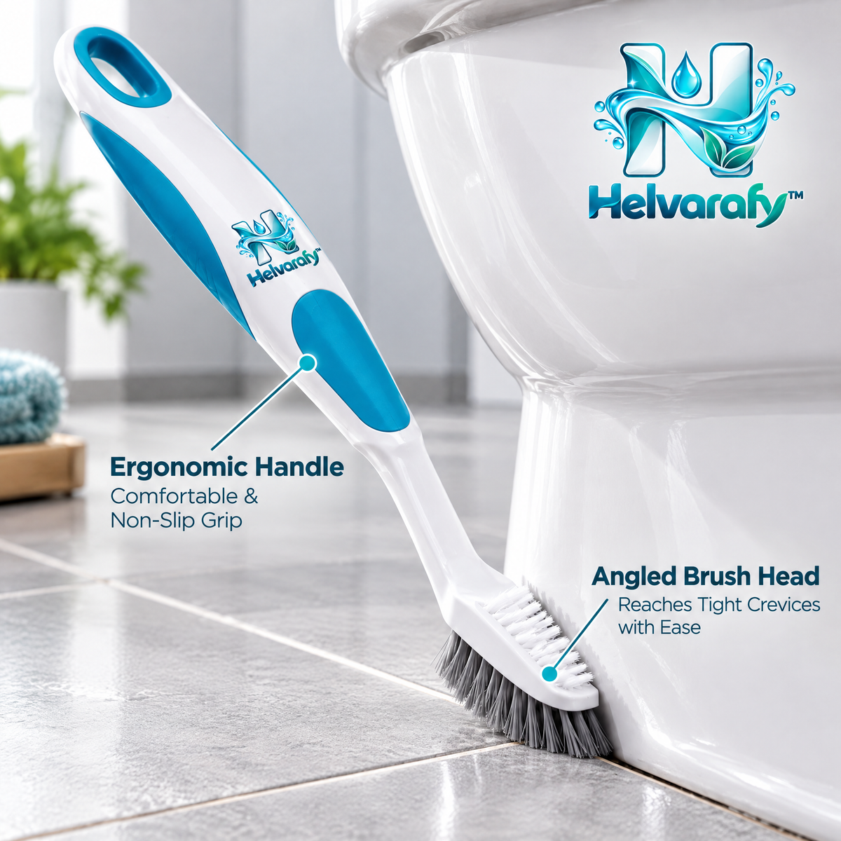 Helvarafy™ SlimReach Toilet Crevice Cleaning Brush - image 3