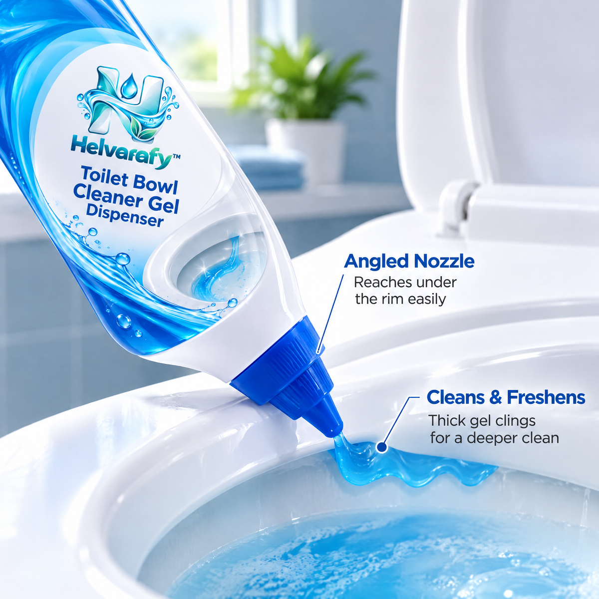 Helvarafy™ FreshFlow Toilet Bowl Cleaner Gel Dispenser - image 3